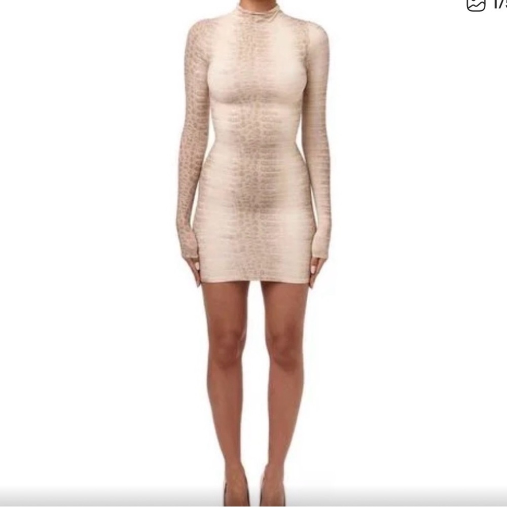 Naked Wardrobe Cream Mini Dress